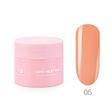 ADRICOCO, Низкотемпературный однофазный цветной гель Low heat №05 персиковый, 15 мл