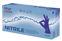 BLUE SAIL+, Перчатки нитриловые неопудренные, S, Сиреневый, 50 пар (Ч/З)