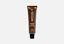 BRONSUN NEW FORMULA, Гель-краска для ресниц и бровей, цвет каштан #4, 15 мл Ч/З
