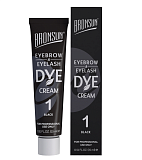 BRONSUN, КРЕМ-КРАСКА для бровей и ресниц, цвет черный #1, 15 мл