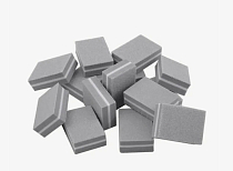 Баф "мини", 100/180 грит (серый) 50 шт 