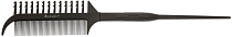 DEWAL, CO-213 Расческа для мелирования с пластиковым хвостиком,черная 25 см