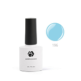 ADRICOCO, Цветной гель-лак №196 чистый голубой, 8 мл