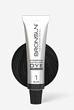 BRONSUN NUDE RANGE, Крем-краска для бровей и ресниц, цвет черный #1, 15 мл