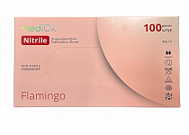 mediOk, Перчатки нитриловые неопудренные, L, Розовый, 50 пар Ч/З