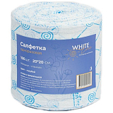 White Line, Салфетка одноразовая 20*20, спанлейс, голубой 100 шт РУЛОН